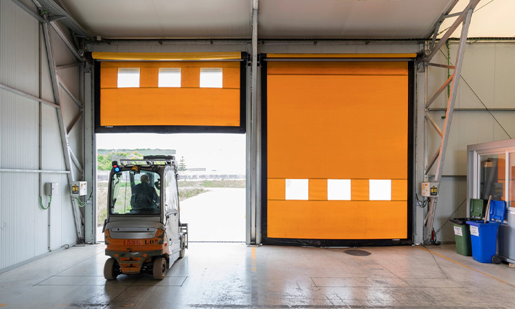 Dynaco doors with forklift