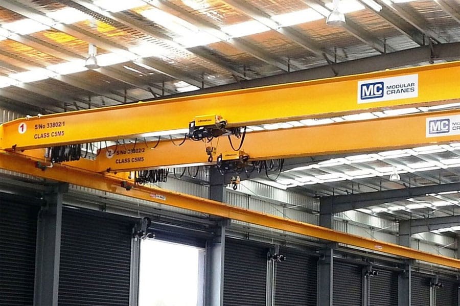 Overhead building supported cranes